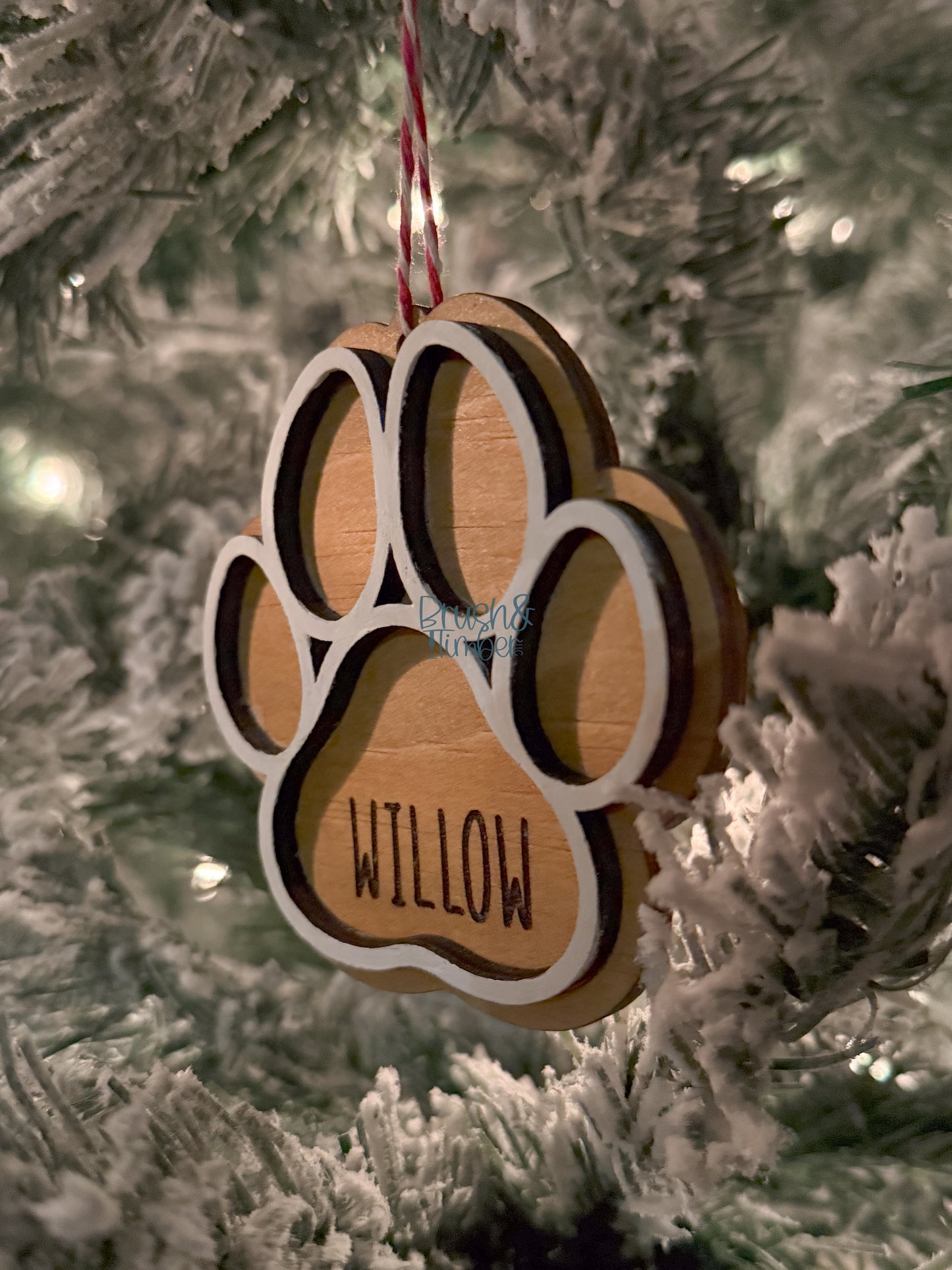 Dog Paw Print Ornament