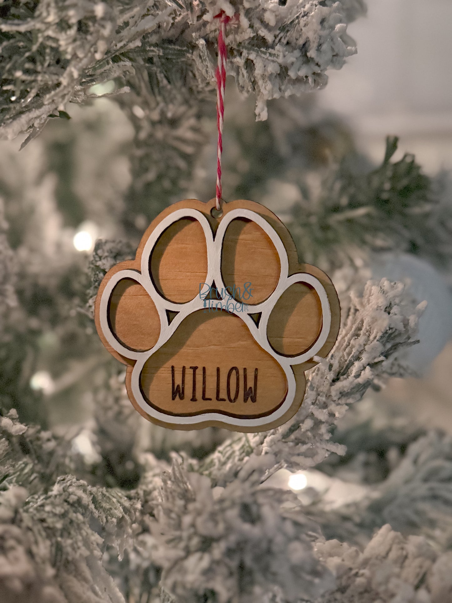 Dog Paw Print Ornament